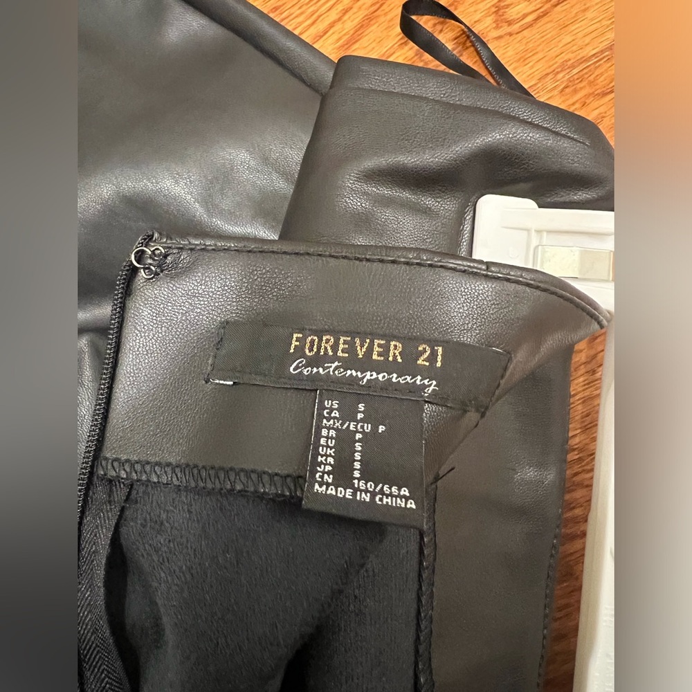 faux leather in size S